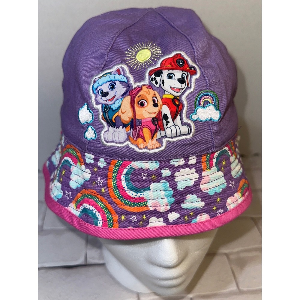 Nickelodeon Paw Patrol Kids Purple Rainbow Bucket Hat Skye Everest Marshall OSFM
